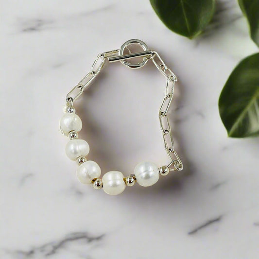 Freshwater Pearl Bracelet | Sterling Silver Bracelet | Carabella by Cheryl