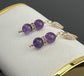 Kalei Amethyst Earrings-Amethyst Earrings-Gold Earrings-Carabella By Cheryl