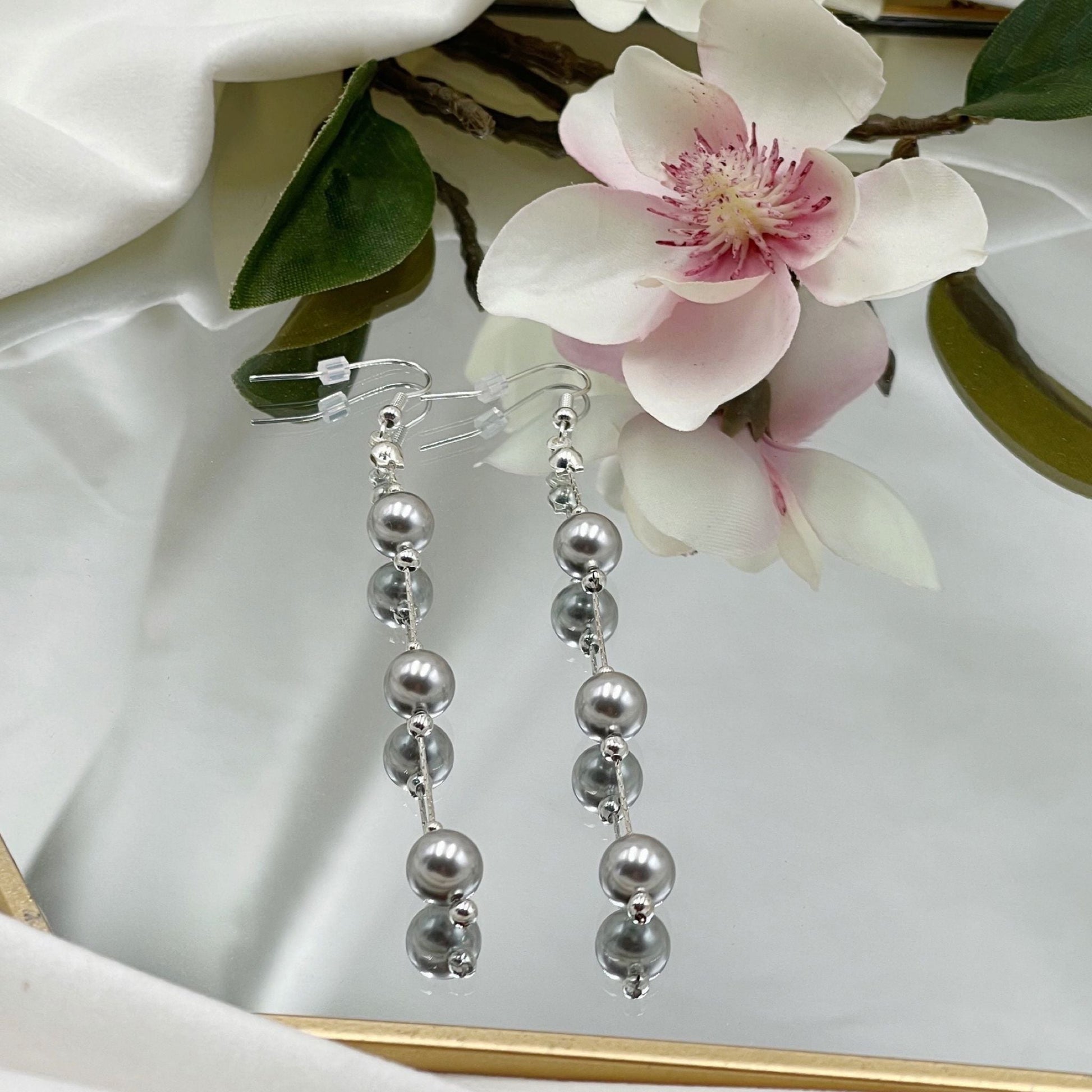 Natasha Dripping Pearl Earrings-Carabella By Cheryl