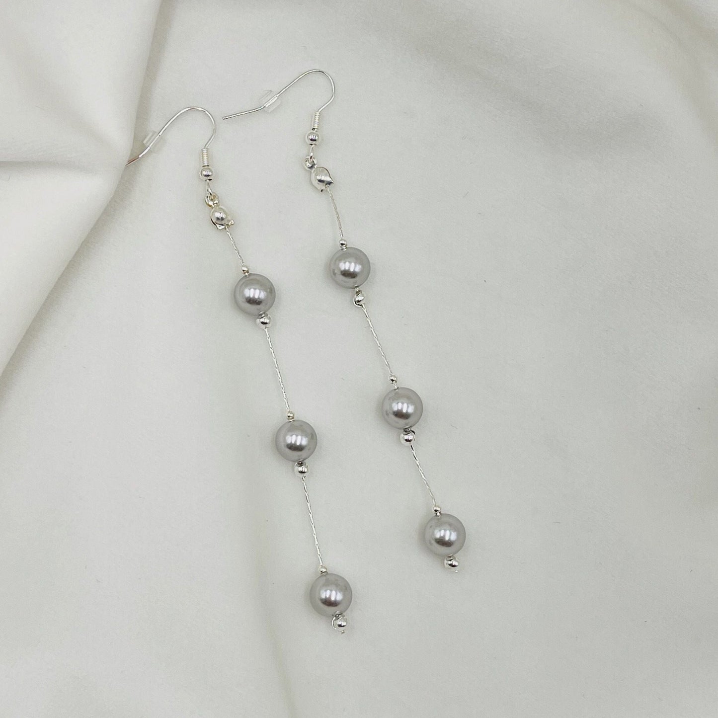 Natasha Dripping Pearl Earrings-Pearl Earrings-Carabella By Cheryl