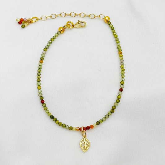 Zircon Gemstone 14k Gold Bracelet-Carabella By Cheryl
