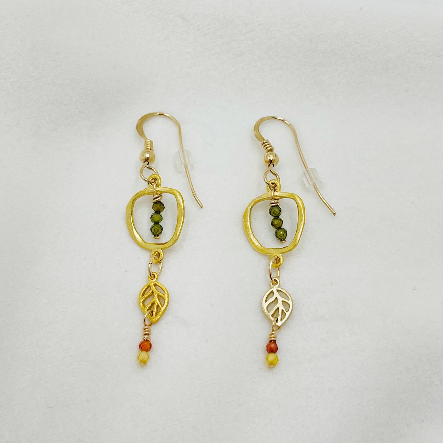 Zircon Gemstone Earrings -14 karat Gold Earrings-Carabella By Cheryl